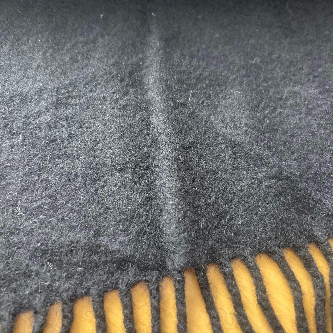 HERMES 100%カシミヤ マフラー ブラック 黒 - メルカリ