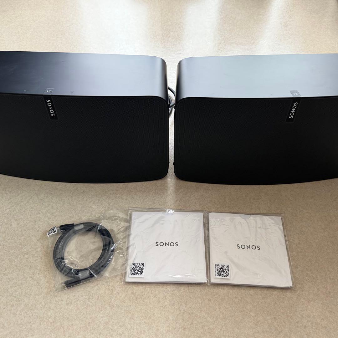 SONOS PLAY:5 Gen2（ブラック）2台 ジャンク扱い／動作確認済み Sonos Play:5 Gen 2 Wireless Network Speaker