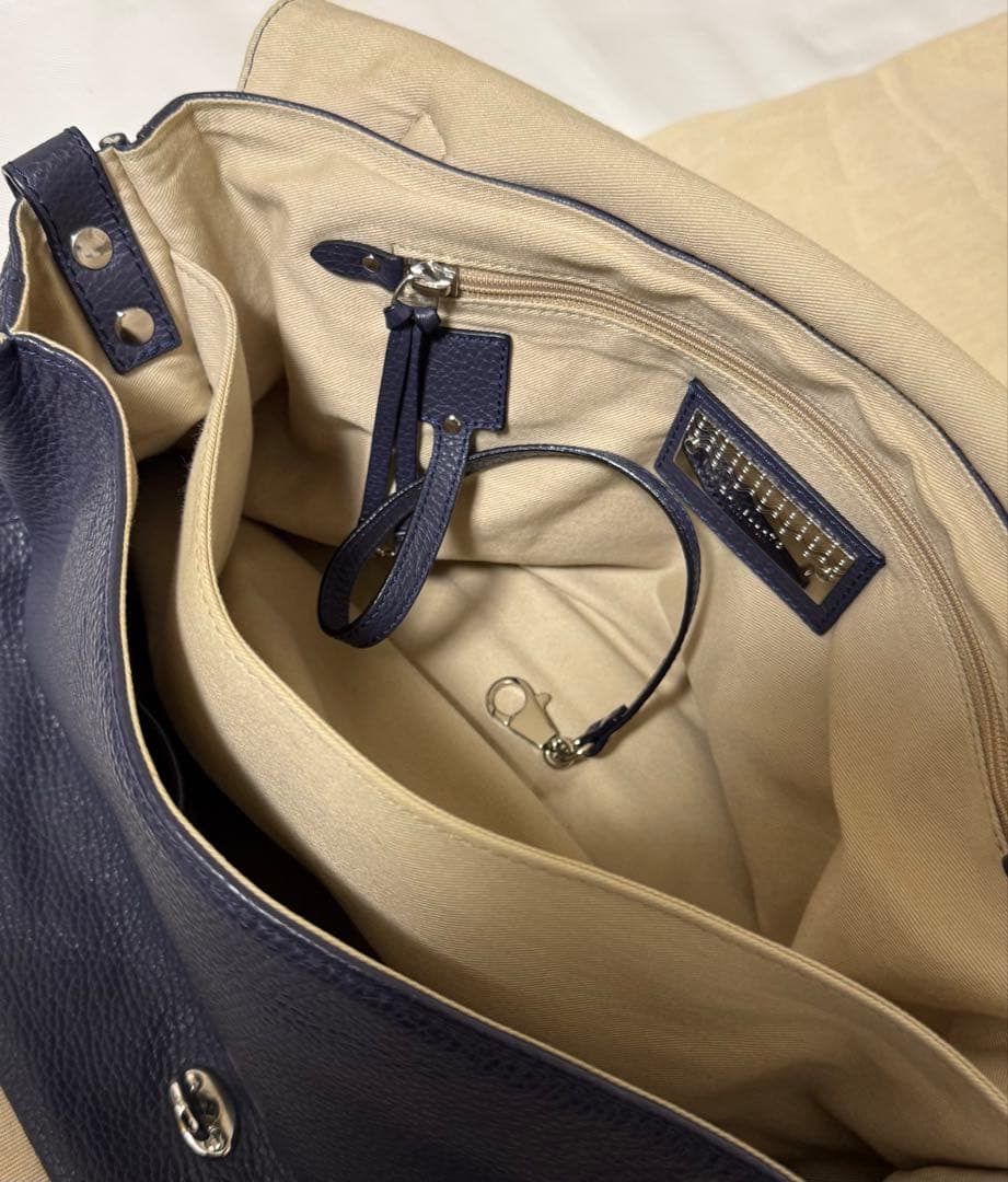 ◇イタリア製！ZANELLATO◇美品！『新型・ポスティーナ M＋』紺