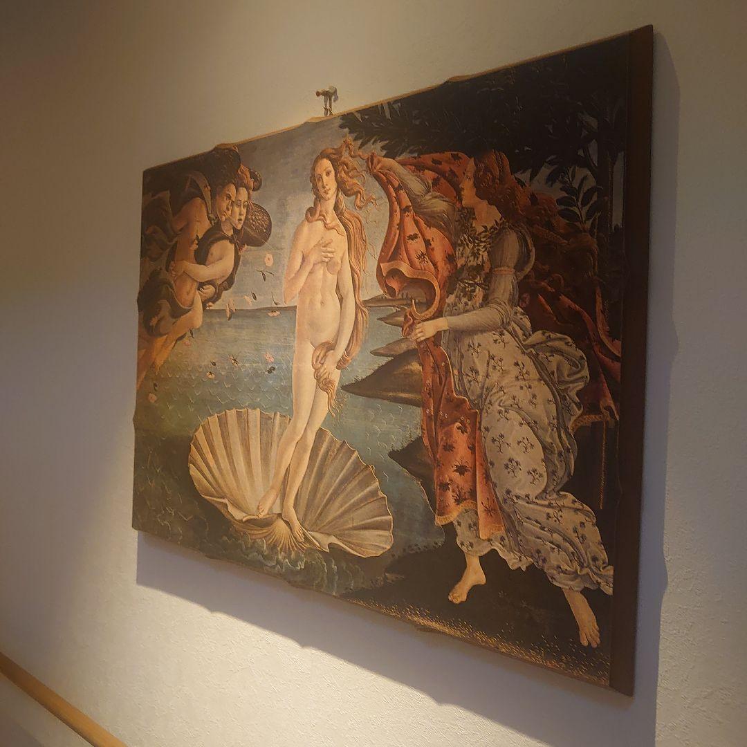 ITALY製】ボッティチェリ ヴィーナスの誕生 複製画 木製 100✕70cm