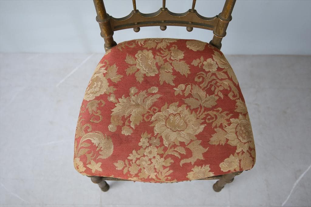 フランスアンティーク木製ナポレオンチェア/ダイニングイス/サロン90-120-2