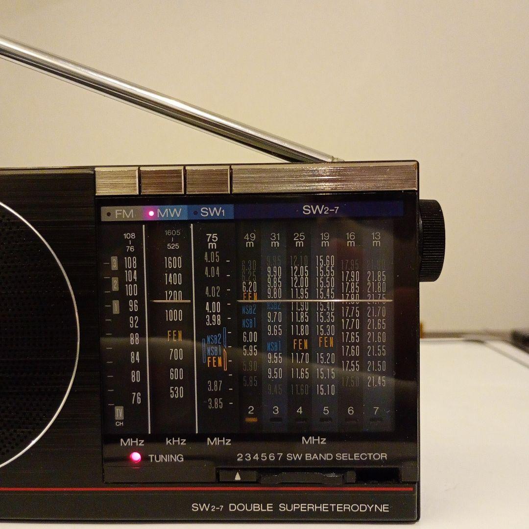 専用出品　松下電器　ラジオ　RF-B20　動作品　と自作バーアンテナ