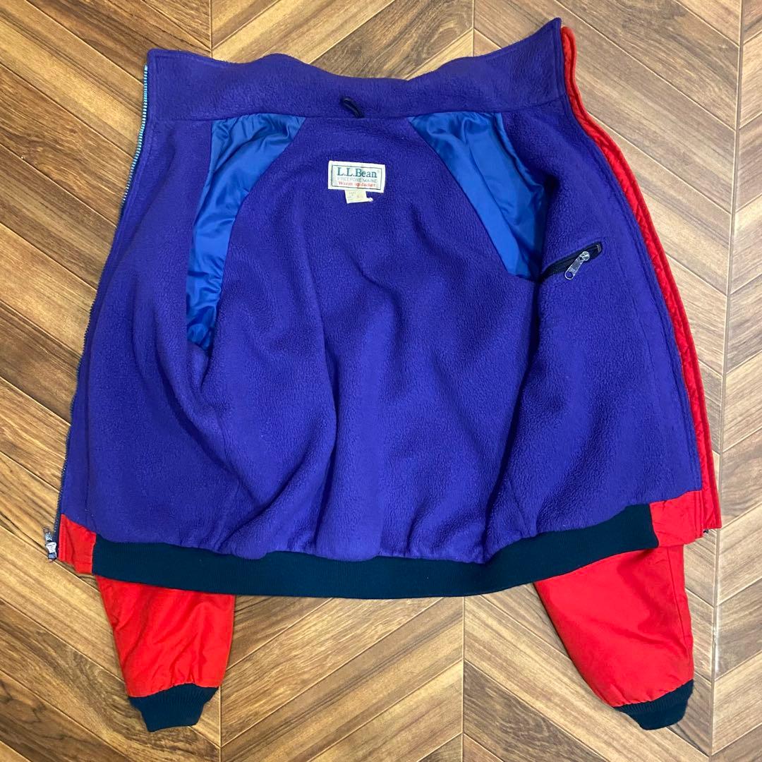 80s L.L.bean 赤 レッド M ウォームアップジャケット