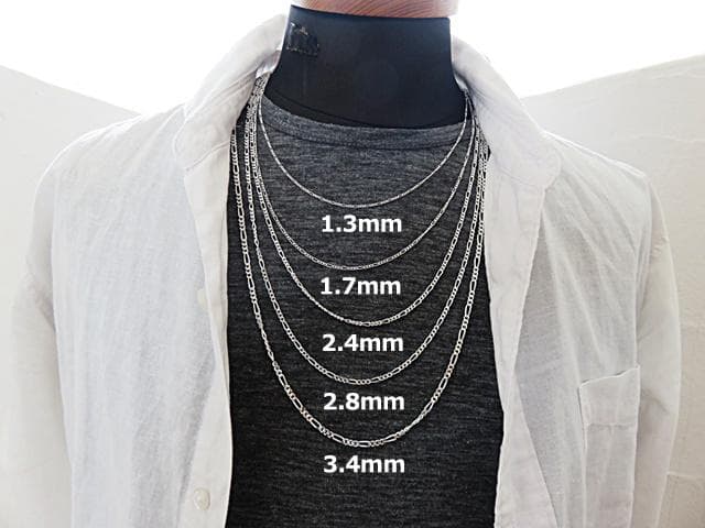 【殿隠者】フィガロチェーン シルバー925 2.4mm 60cm