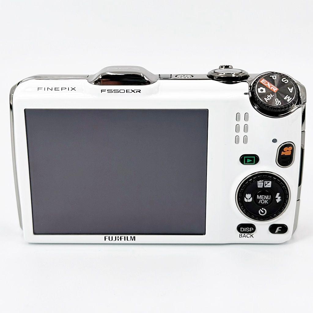 【美品】フジフイルム FinePix F550EXR ホワイト コンデジ カメラ
