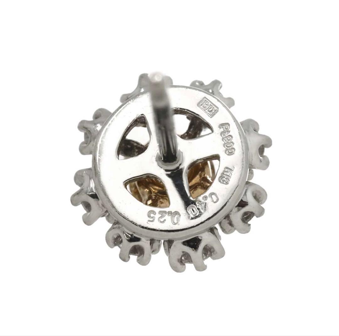 新品同様カシケイ KASHIKEY0.40ct ptダイヤ 0.25ct ピアス