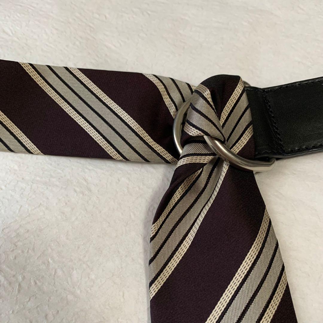 DRIES VAN NOTEN ネクタイデザインシルクベルト BWN/ONE - メルカリ