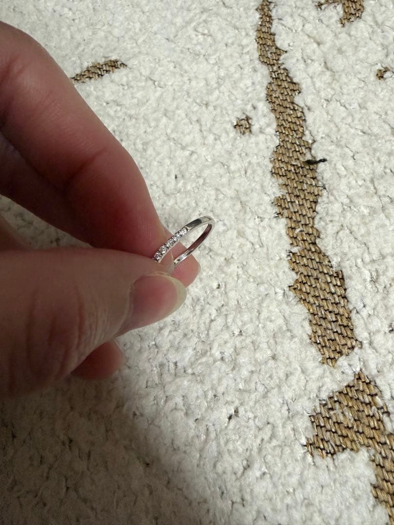 専用Pt900 ハーフエタニティ　Vリング ダイヤモンド0.20ct 2.0g