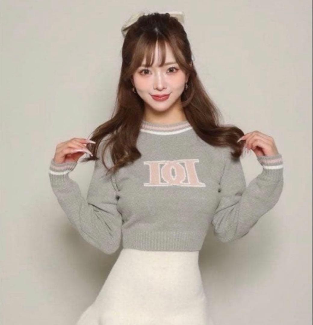 Darich レトロDD ニット グレー レトロDDロゴニットトップス（ニット/セーター）｜Darich（ダーリッチ