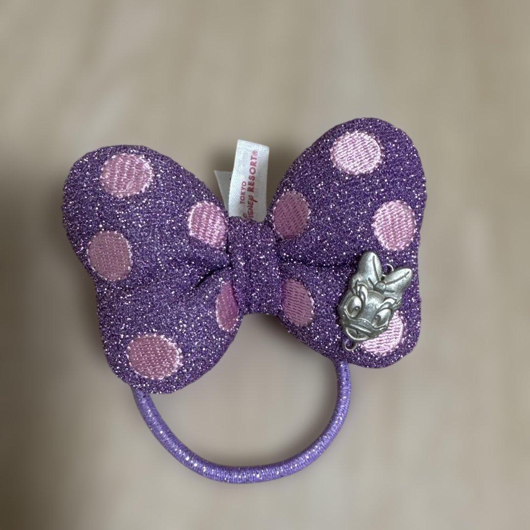 ディズニー ミニーリボンヘアゴム（大）・ディジーリボンヘアゴム（小