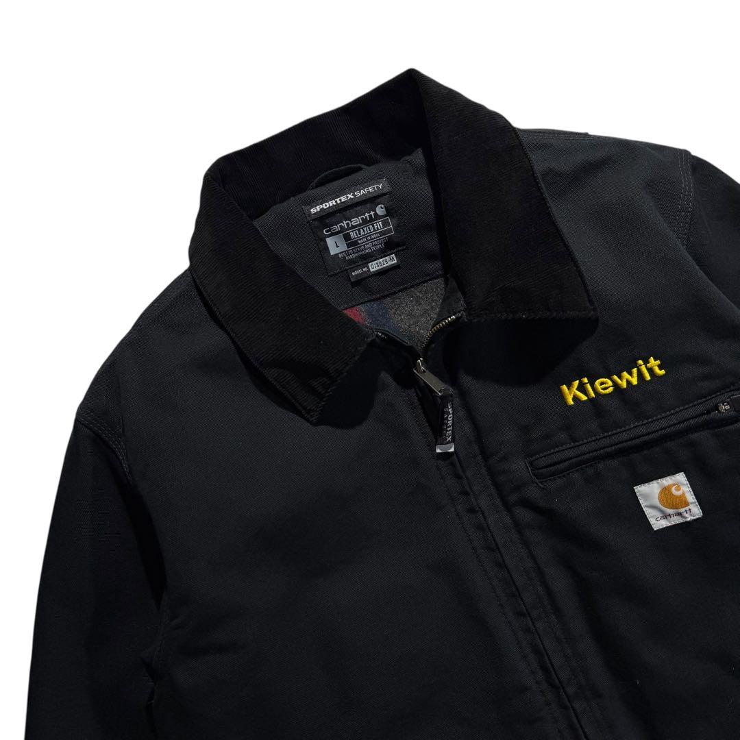 カーハート デトロイトジャケット 黒 OJ3828 企業ロゴ 00s ビンテージ