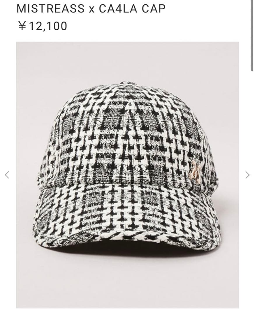 CA4LA MISTREASS チェック柄キャップ