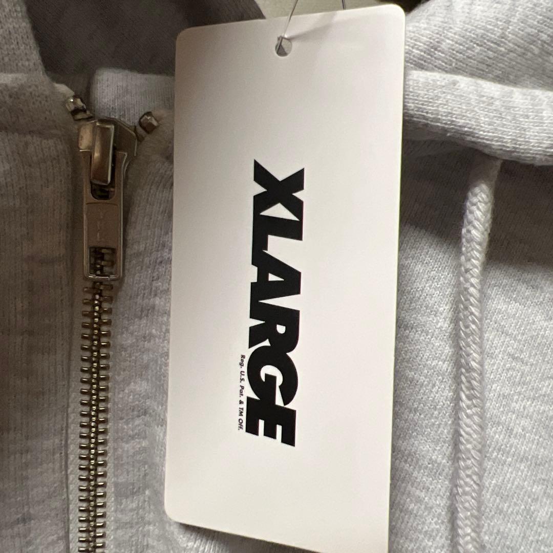 XLARGE 1991年ロゴ ジップアップパーカー グレー メンズ レディース