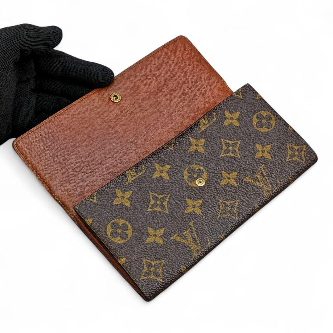 良品 ルイヴィトン ポシェット ポルトモネ クレディ モノグラム 長財布