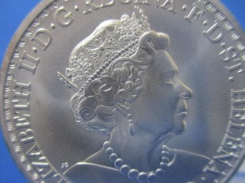 セントヘレナ ウナとライオン1ポンド銀貨☆2022年／未使用／エリザベス