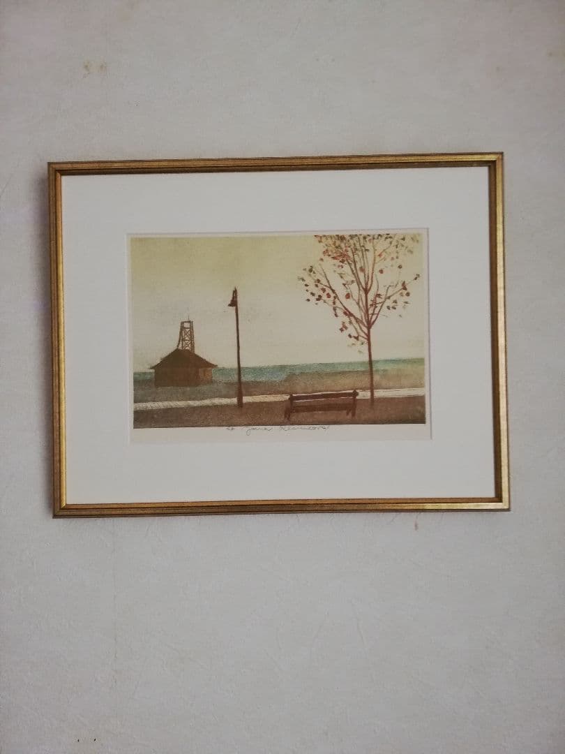 アート677 「浜辺(サンフランシスコ)」 チェコのリトグラフ(石版画