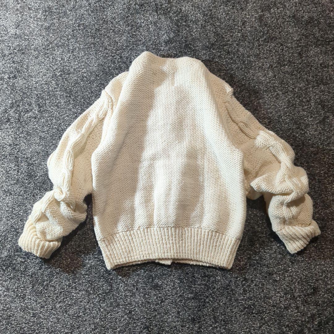 LOQUI】SLOBE別注 フラワー刺繍ニットカーディガン アイボリー