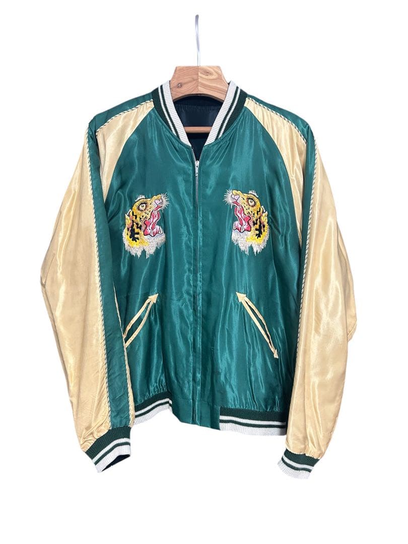 緑金スカジャン Lサイズ テーラー東洋 BEAMS 虎刺繍 - メルカリ