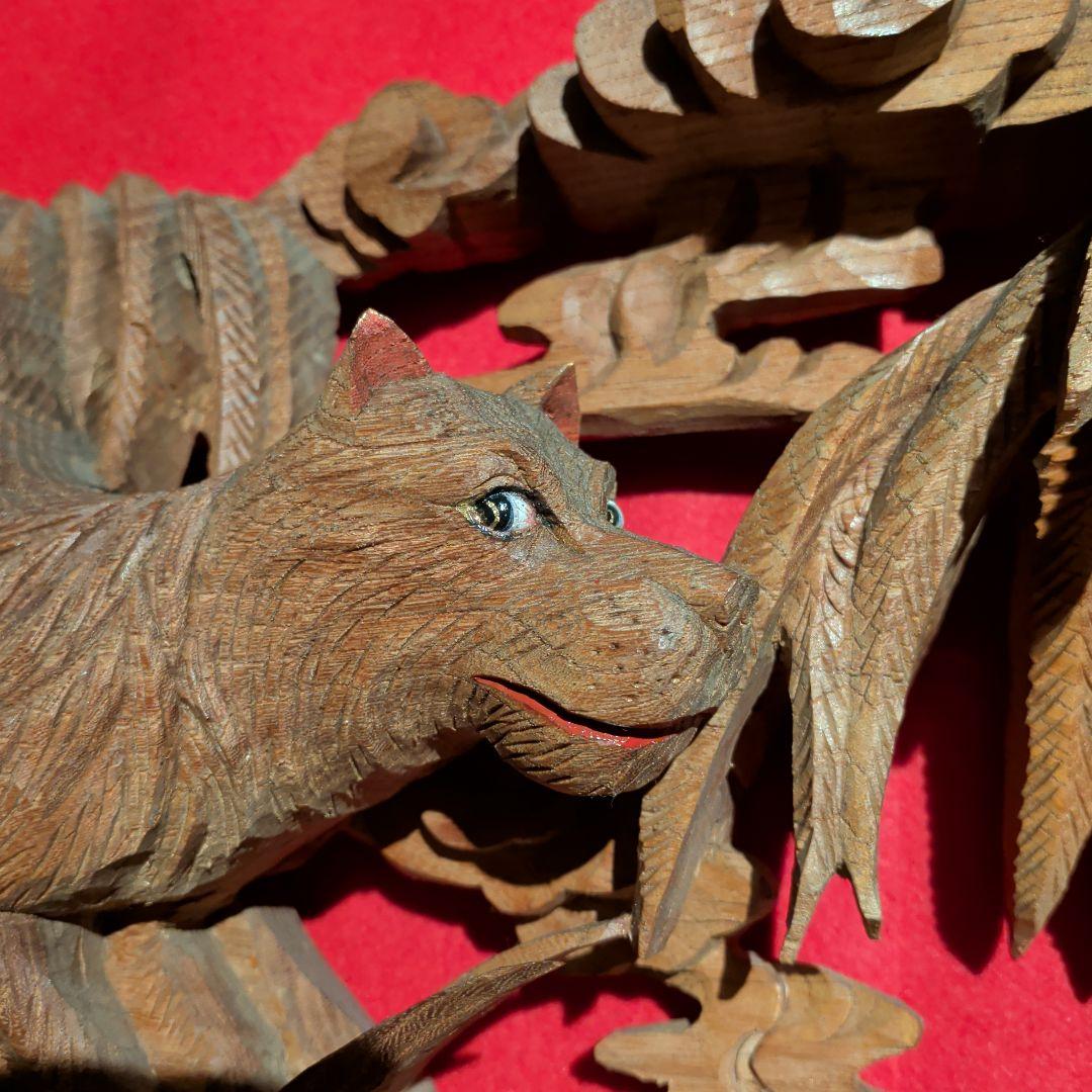 彫刻 木彫 欄間 だんじり 山車 神社仏閣 犬 動物 和柄