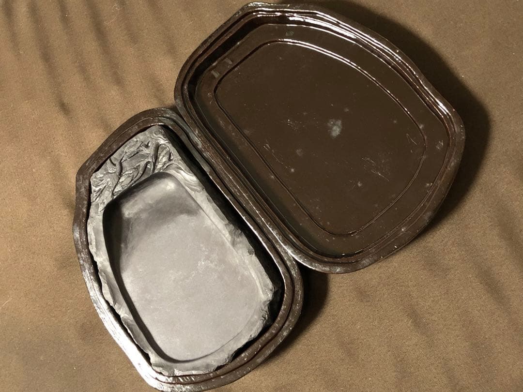 端渓名硯 中国 松 鶴 彫刻 書道具 中国名硯 骨董 硯 CHINA - メルカリ