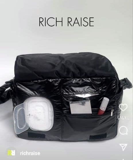 新品未使用】完売品 リッチレイズ マザーズバッグ ブラック - メルカリ