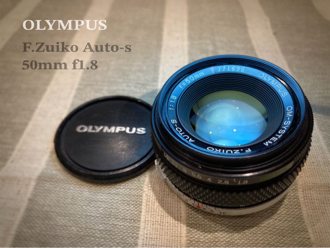 ★完動品＊美品＊初期保証付★OLYMPUS OM-1／f1.8レンズ★本革外装！
