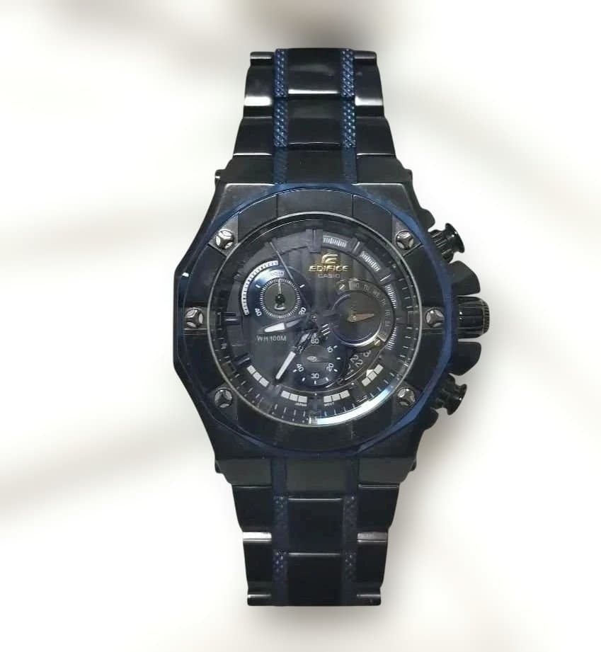 EDIFICE ブラック アナログ・クロノグラフ腕時計