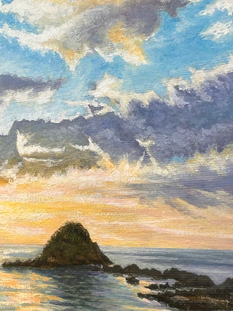 雲海洋次★陽光と雲★真作★油彩★