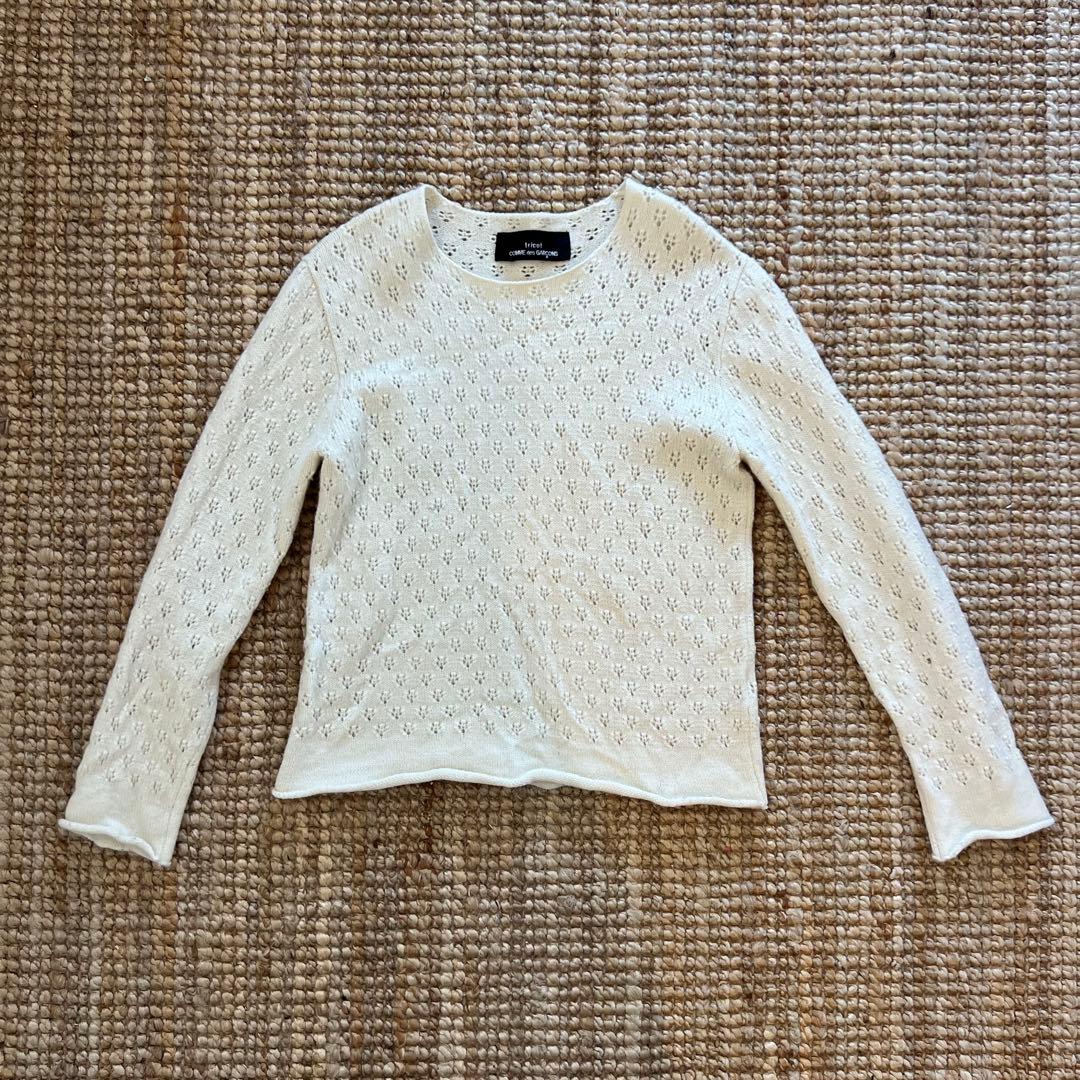 tricot COMME des GARÇONS 長袖ニット セーター クロシェ Comme Des Garçons Homme Plus クロシェパネル セーター | レッド