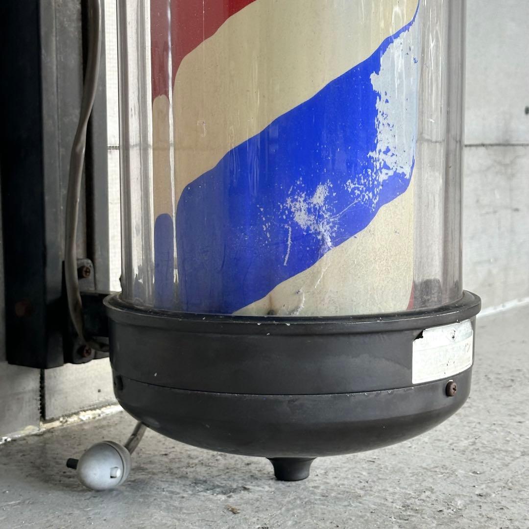 ✿70年代✿ 昭和レトロ 理容サインポール 回転灯｜関西サイン製 電飾