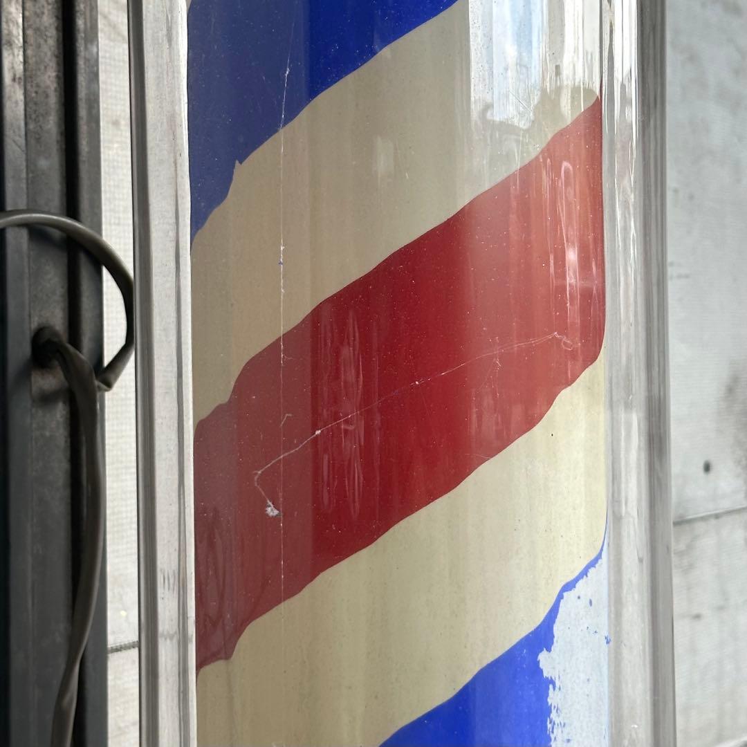 ✿70年代✿ 昭和レトロ 理容サインポール 回転灯｜関西サイン製 電飾