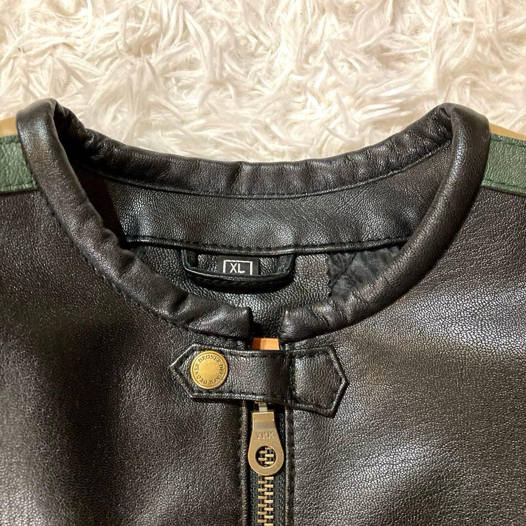 極美品】DEGNER デグナー XL 黒 シングルライダース 山羊革 バイカー
