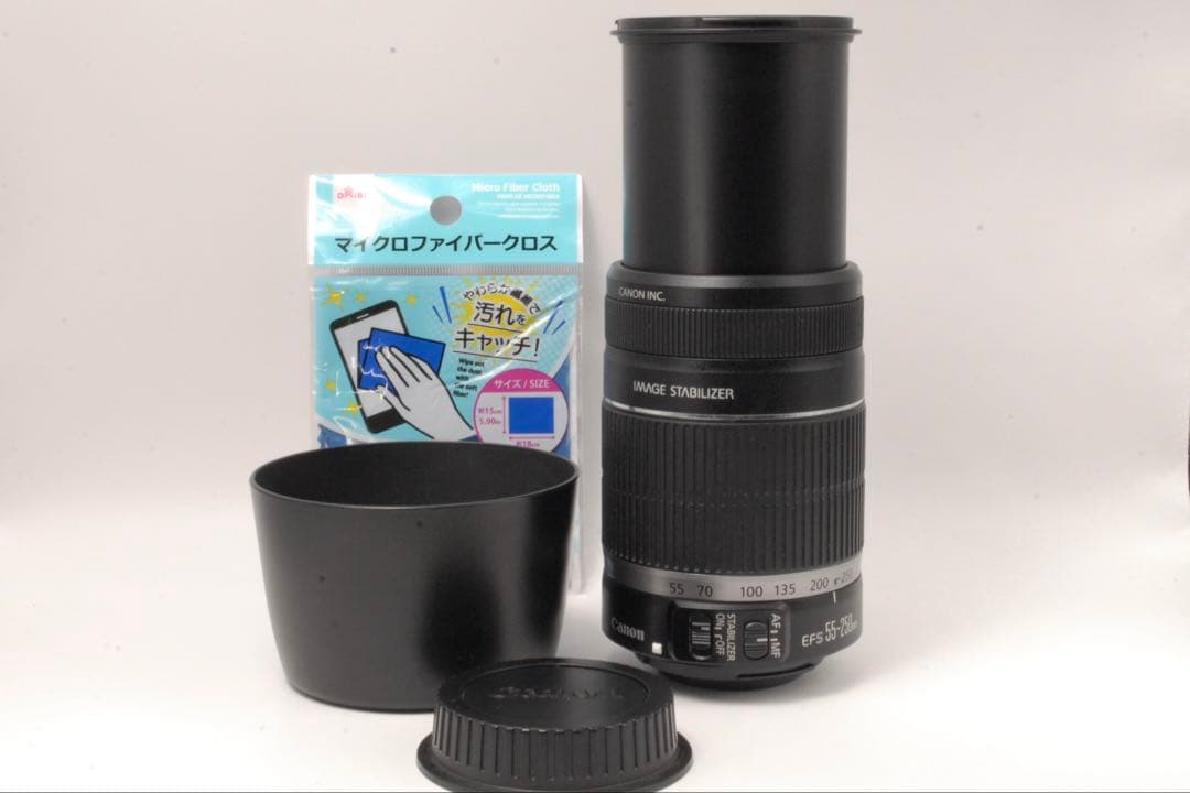 ✨レンズフード付✨Canon 純正 EF-S 55-250mm 望遠レンズ