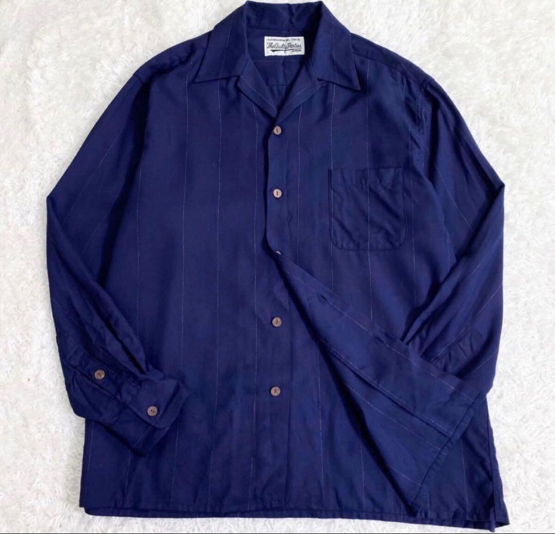 23 WACKO MARIA ワコマリア ハワイアンシャツ アロハシャツ 紺 L WACKO MARIA (ワコマリア) HAWAIIAN SHIRT S/S (TYPE-5) (パイソン柄