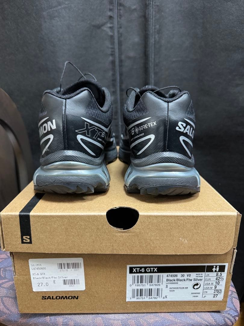 SALOMON XT-6 GTX ブラック/グレー 27.0cm