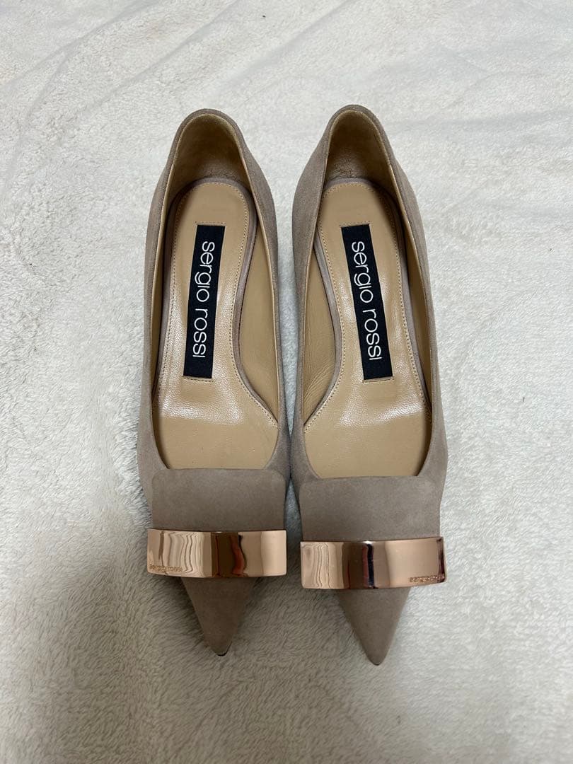Sergio Rossi セルジオロッシsr1ベージュパンプス　34 sergio rossi /セルジオロッシ】SR1 Slingback スリングバックパンプス