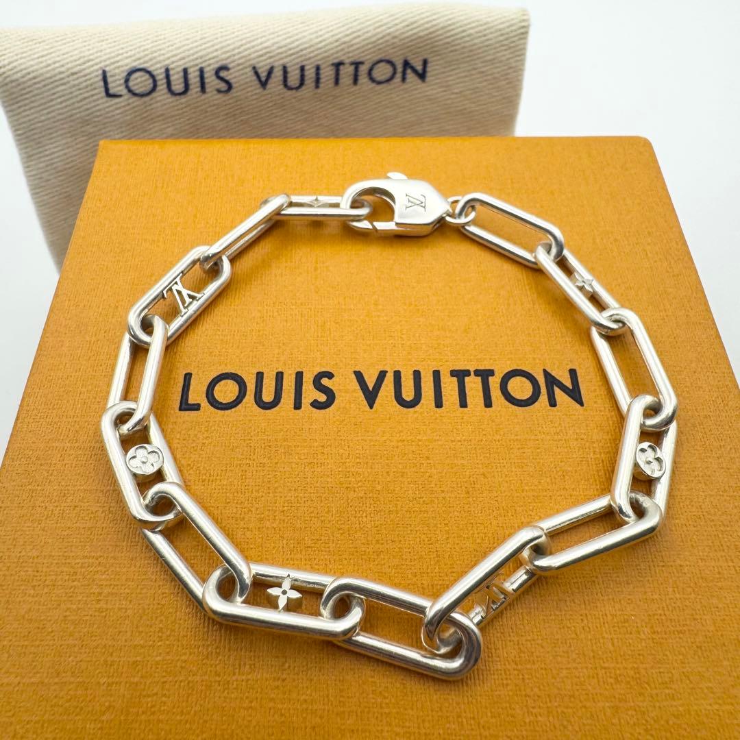 希少】ルイヴィトン ブレスレット スリーク モノグラム シルバー925 LV