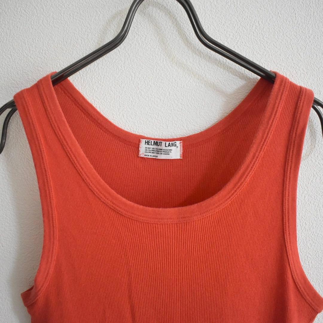 90s archive HELMUT LANG 日本製 タンクトップ オレンジM - メルカリ
