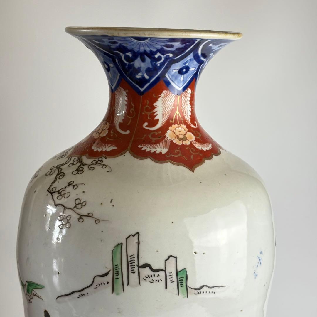 伊万里 色絵 金彩 染付 高さ約56cm 花瓶 花生 飾壷 飾瓶 - メルカリ