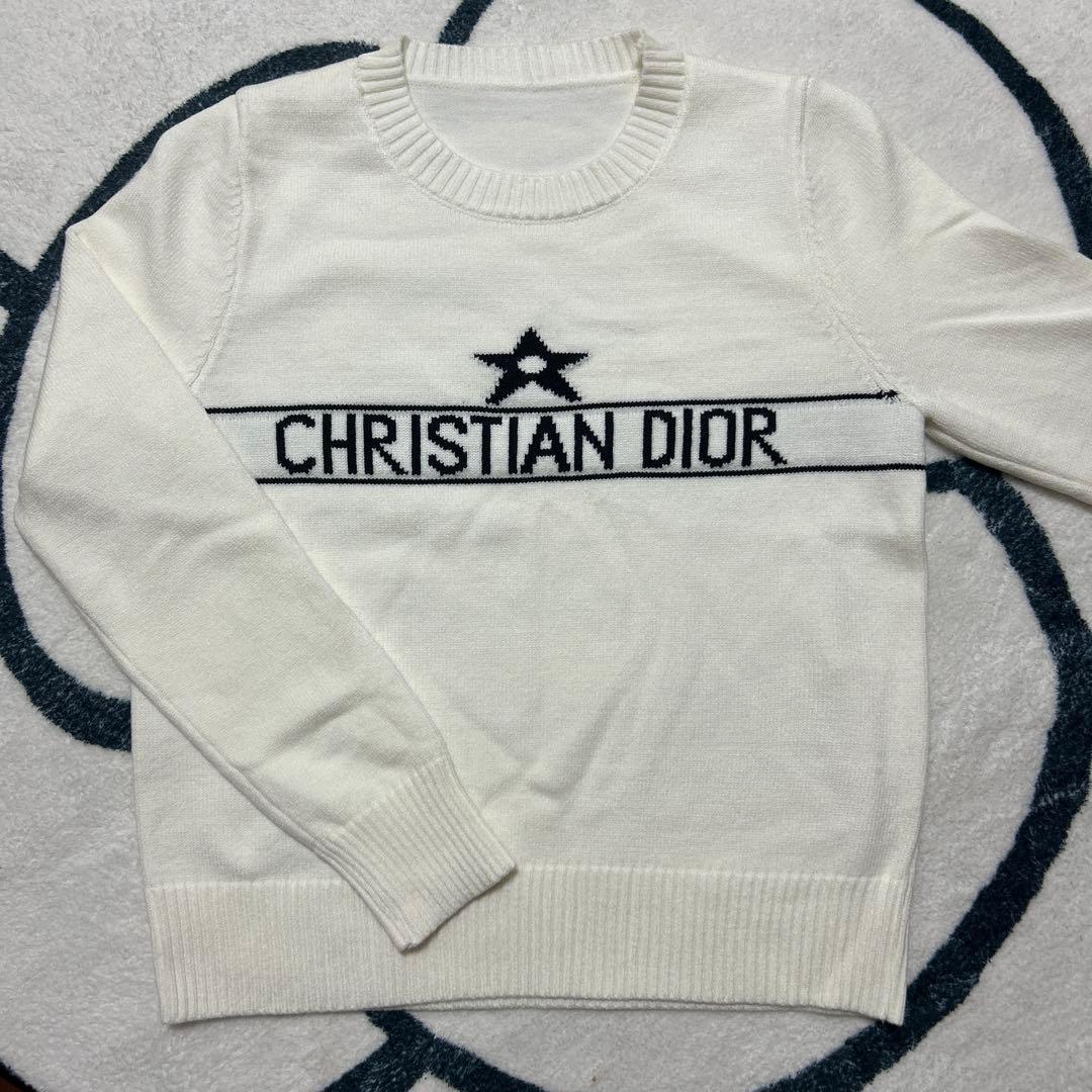 Christian Dior ホワイト ニット セーター - メルカリ