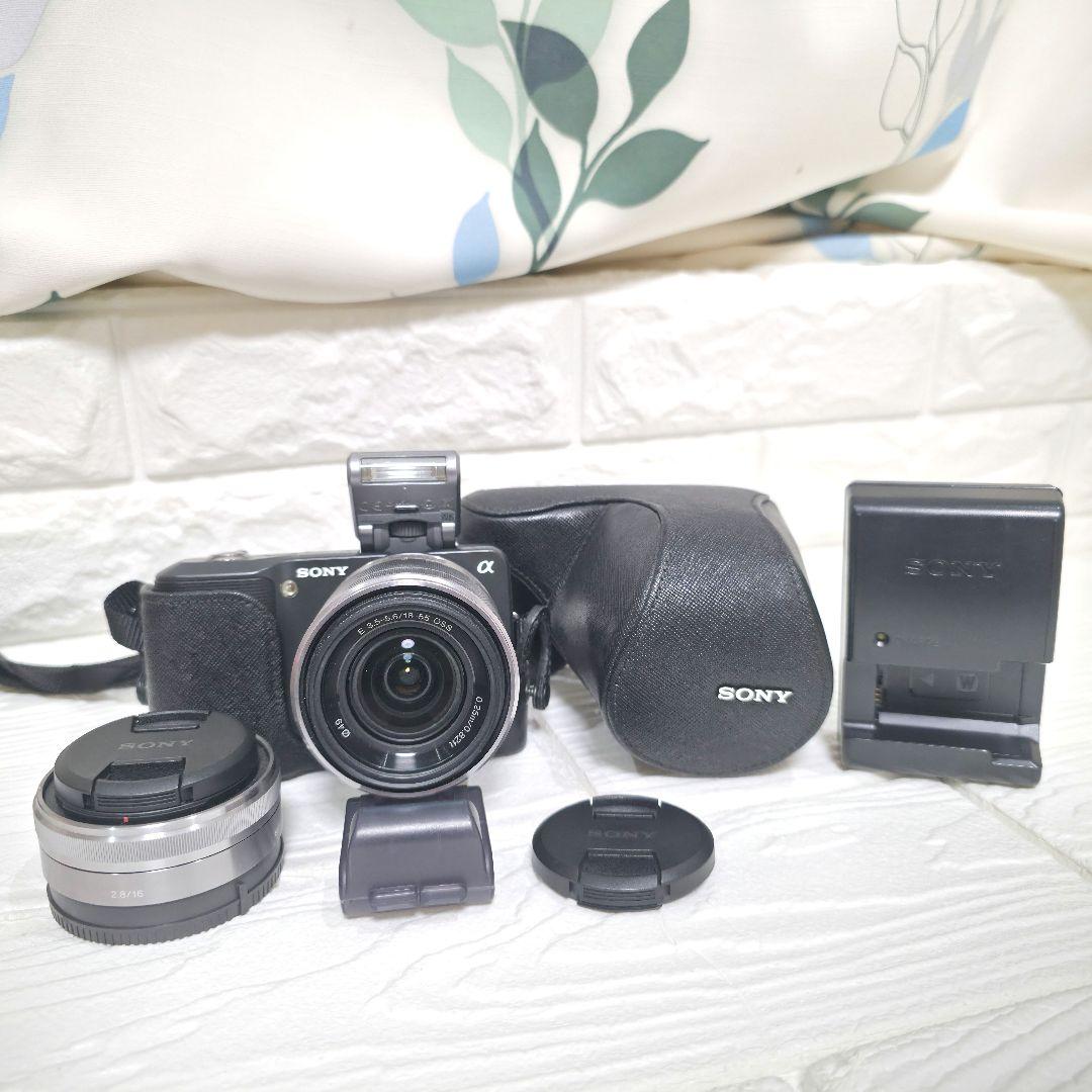 【468】【極美品】SONY α nex-3 ブラック　ダブルレンズキット