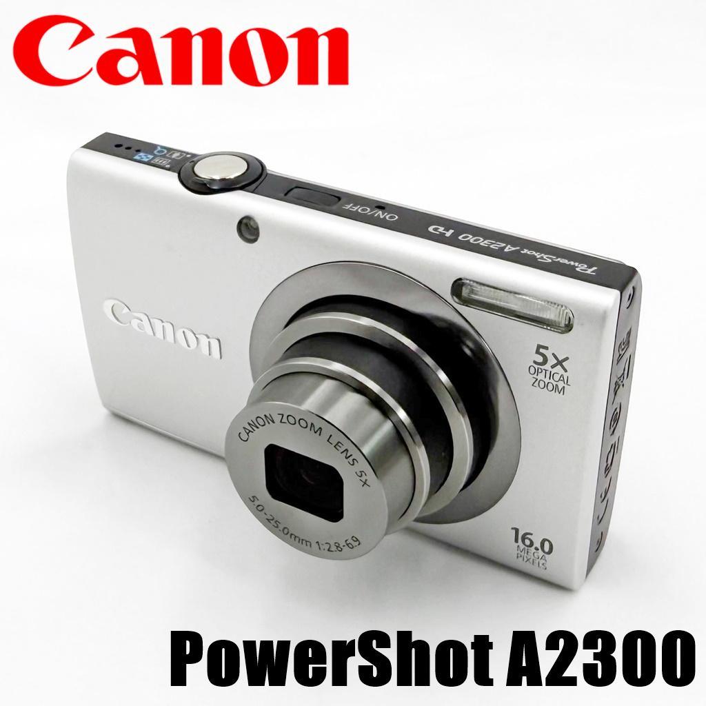 【美品】キヤノン PowerShot A2300 シルバー コンデジ カメラ