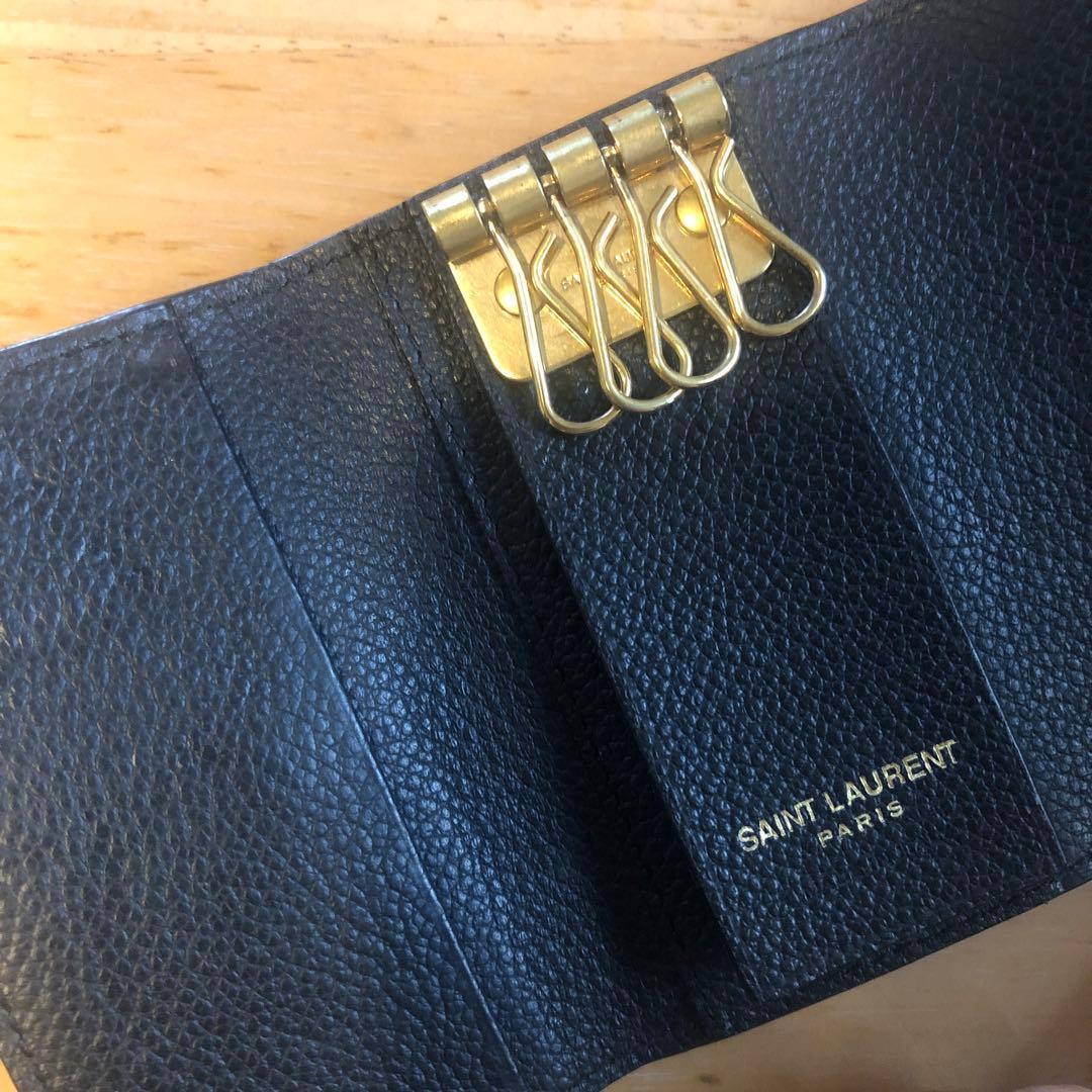 SAINT LAURENT ブラックキーケース 最高 の