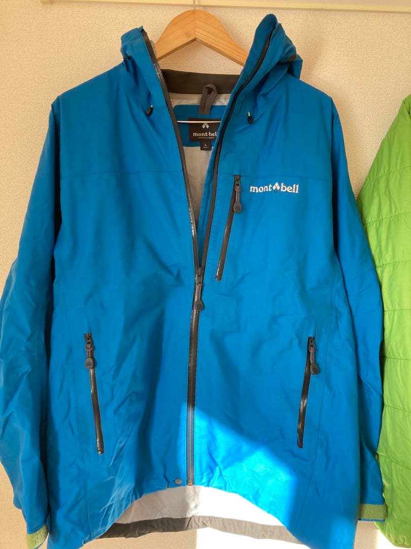 モンベル 3in1 フォールラインパーカー グリーン インナー Lサイズ