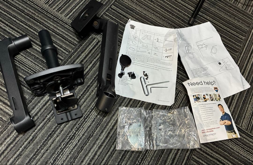 【良品】エルゴトロン LX モニターアーム マットブラック 34インチまで対応