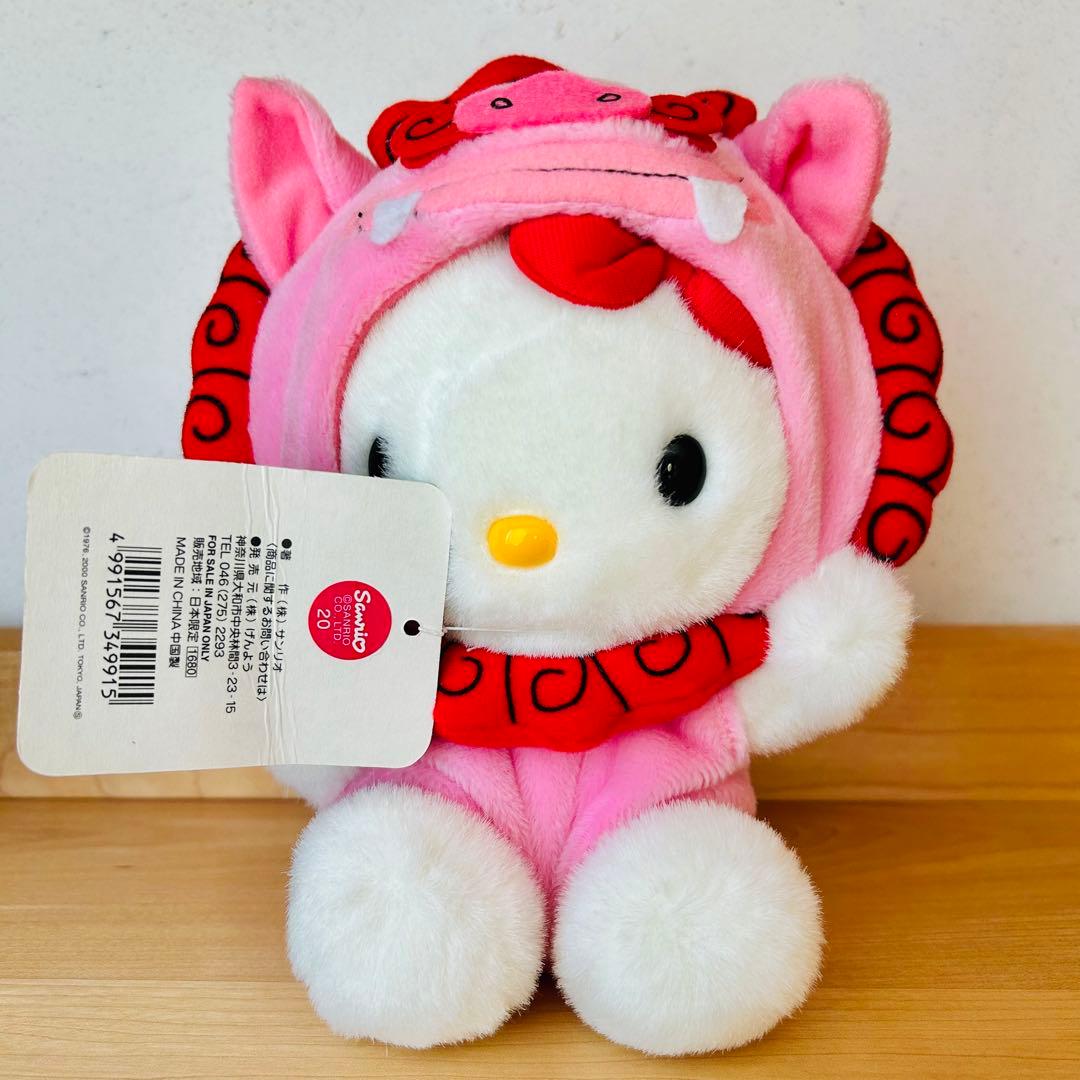 美品】キティちゃん 沖縄 シーサー ご当地 レア ぬいぐるみ お土産
