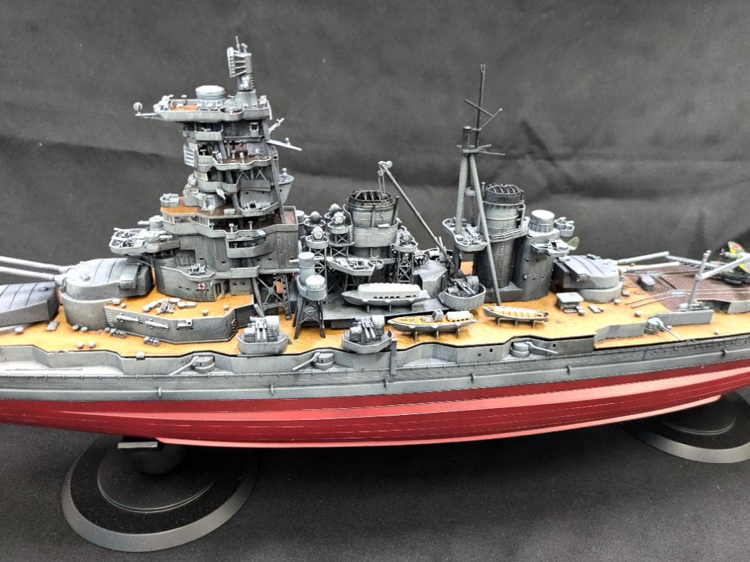 フジミ製・高速戦艦榛名1/350 RC改（防水アンプ、プロポ、受信機付属
