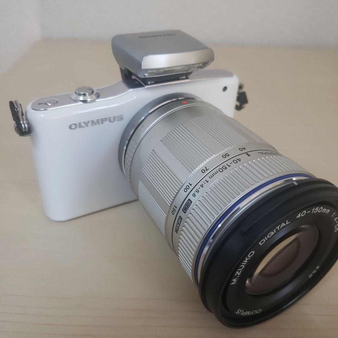 【美品】OLYMPUS PEN E-PM1 ホワイト望遠レンズキット