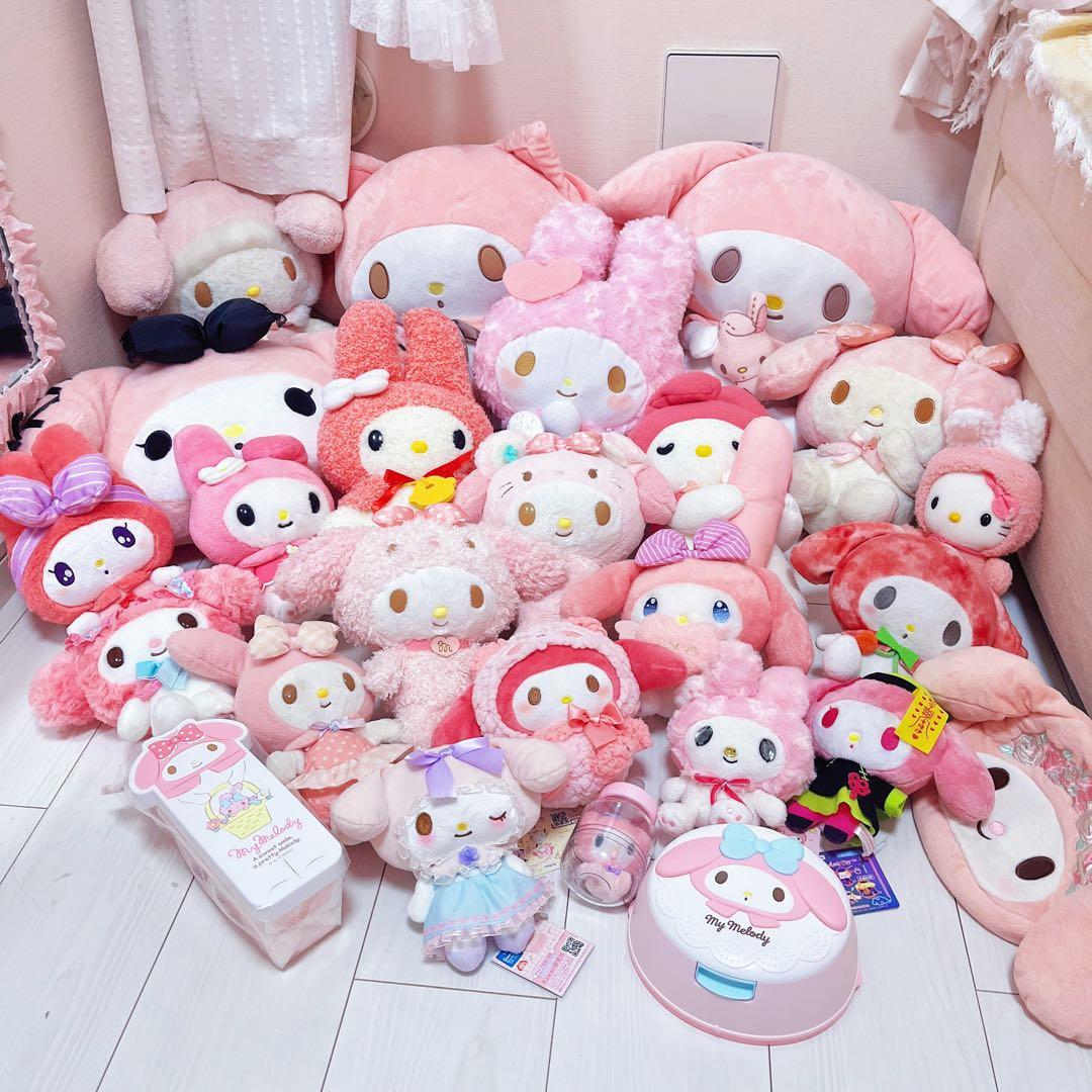 サンリオ　マイメロディ　大量ぬいぐるみ25点まとめ売り　ちいかわ　ディズニー サンリオ - サンリオ マイメロディ 大量ぬいぐるみ25点まとめ売り ちい