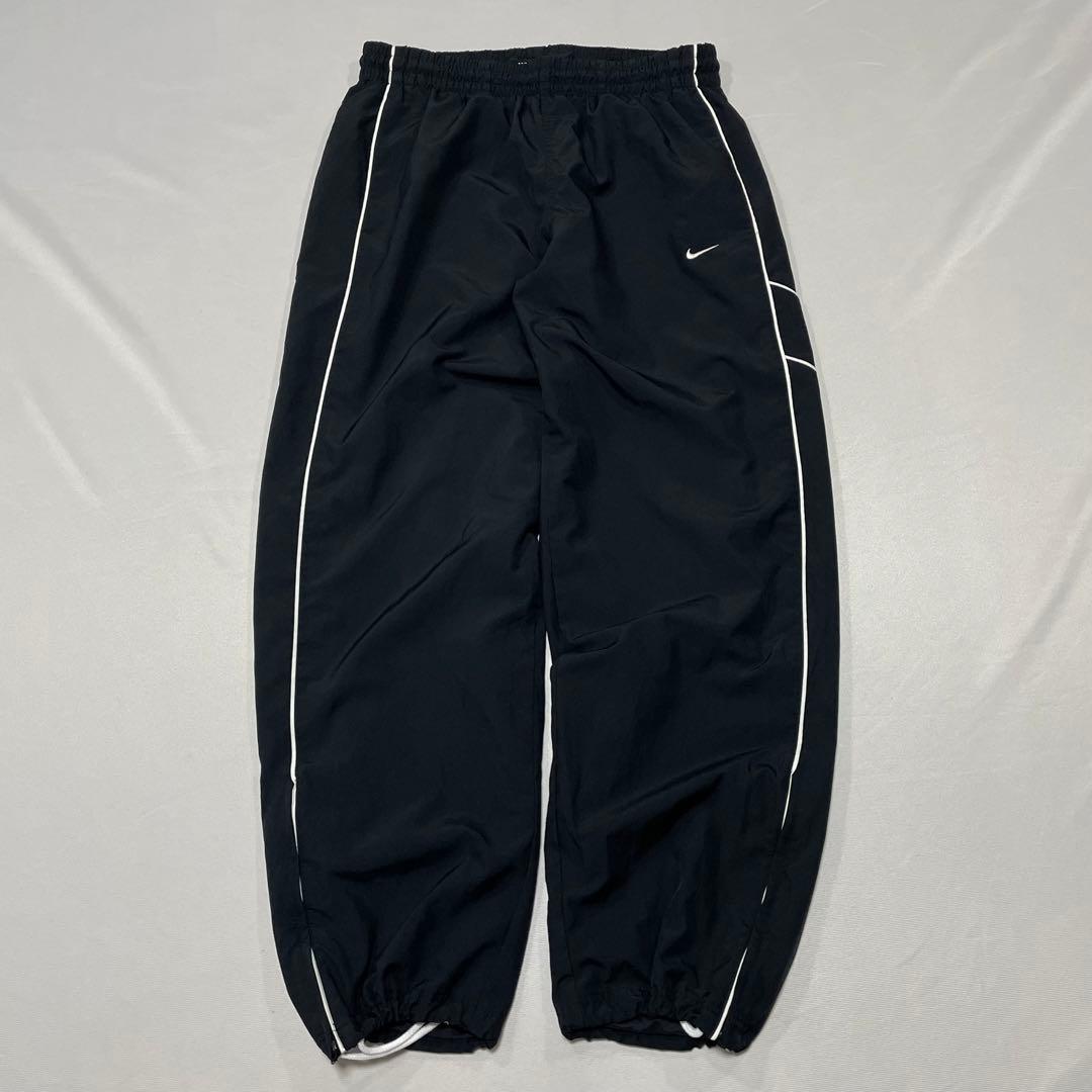 00s NIKE トラックパンツ ジャージ 極太 バギー 刺繍 切替 裾絞り